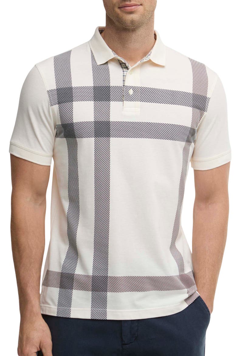 Blaine Tartan Polo, Main, color, WHISPER WHITE