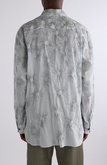Dries Van Noten Croom Floral Embroidered Button-Up Shirt