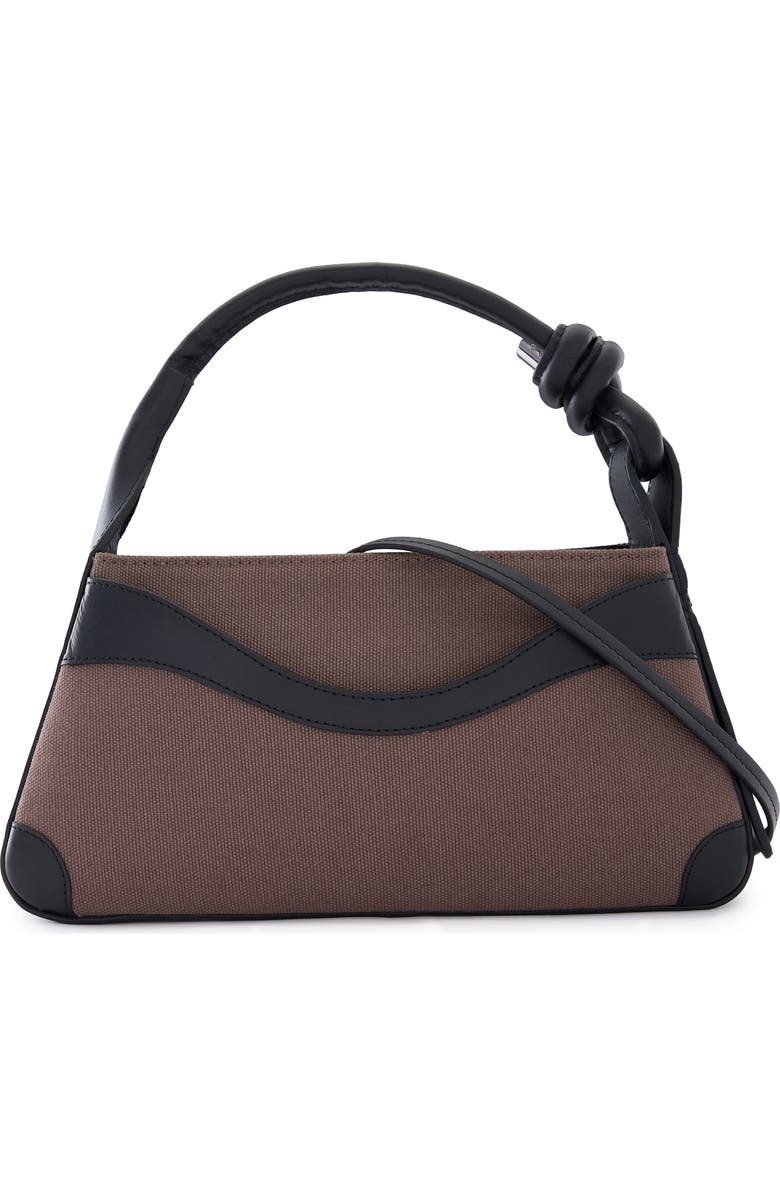 behno Melina Canvas Crossbody Satchel, Alternate, color, Cacao/ Black