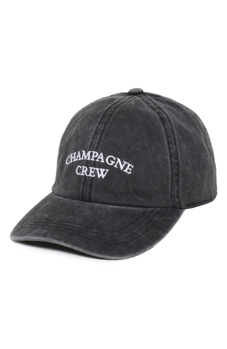 David & Young Champagne Crew Embroidered Baseball Cap, Alternate, color, Black
