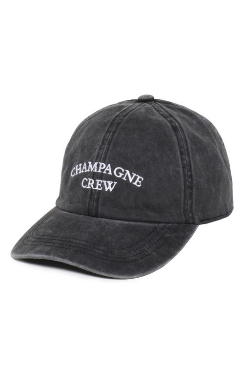 David & Young Champagne Crew Embroidered Baseball Cap In Black