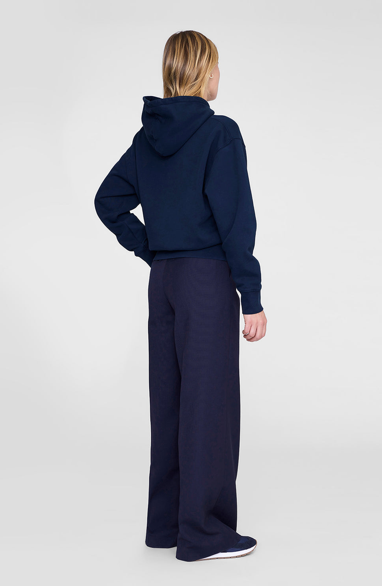 ANINE BING Debbie Shrunken Hoodie, Alternate, color, Washed Navy