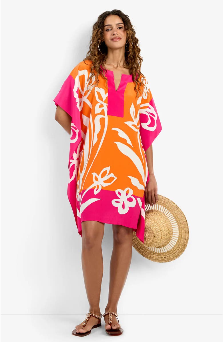 Trina Turk Theodora Caftan Dress, Alternate, color, Daylily