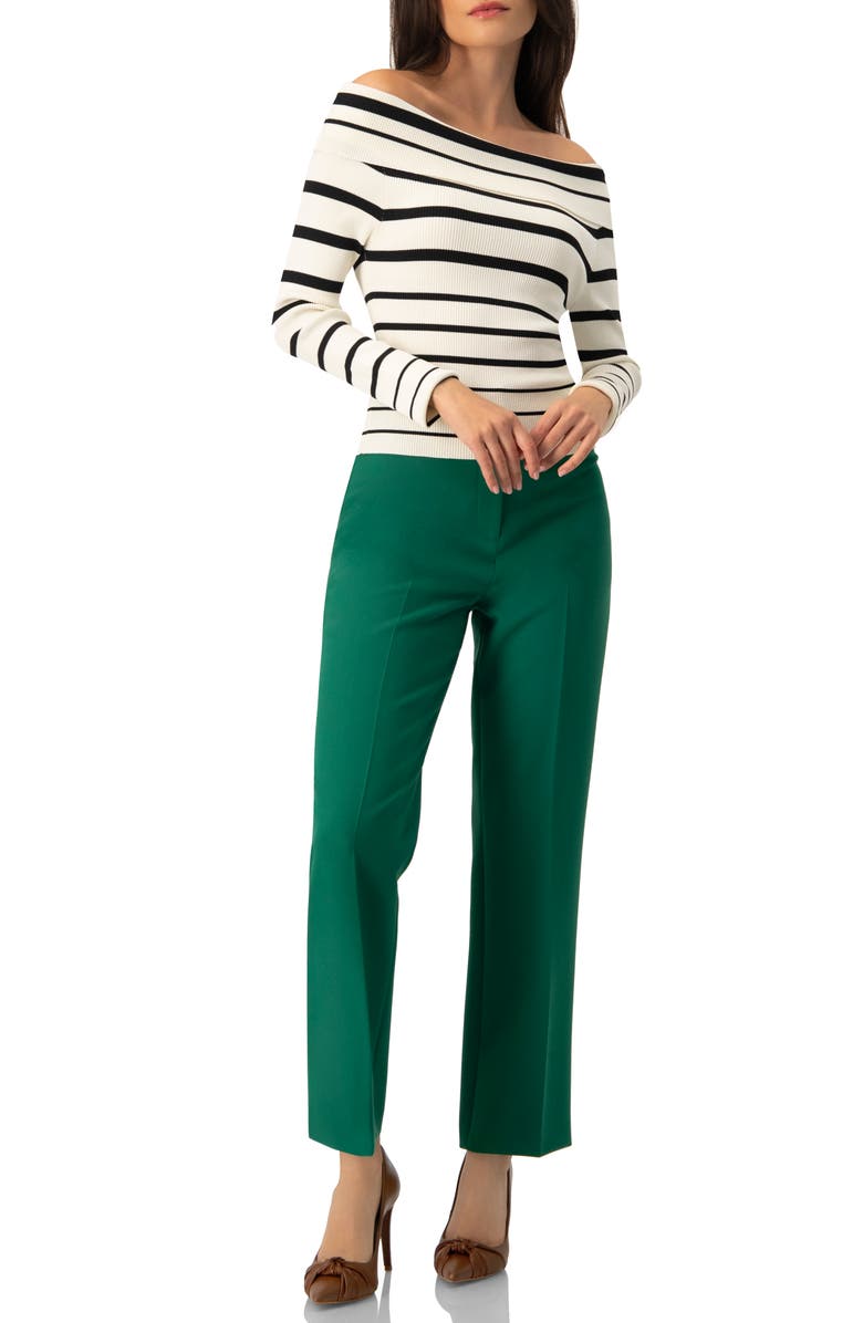 IVONNE Tailored Straight-Leg Trousers, Alternate, color, 