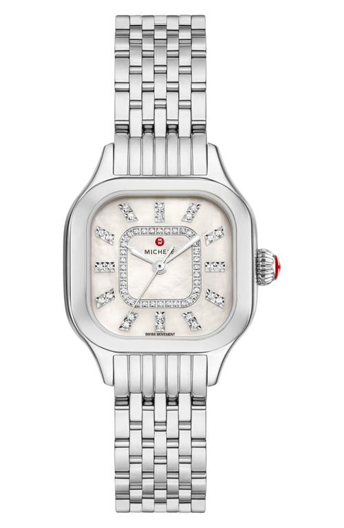 Michele Meggie Diamond Dial Two-tone Bracelet Watch, 29mm