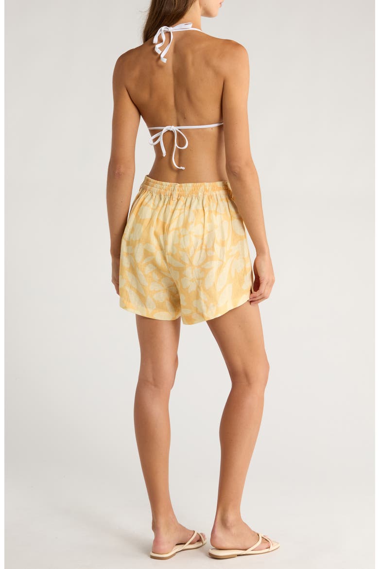 The Getaway Linen Cover-Up Shorts, Alternate, color, CREAMSICLE