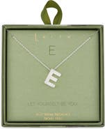 Leith Pavé Cubic Zirconia Initial Pendant Necklace