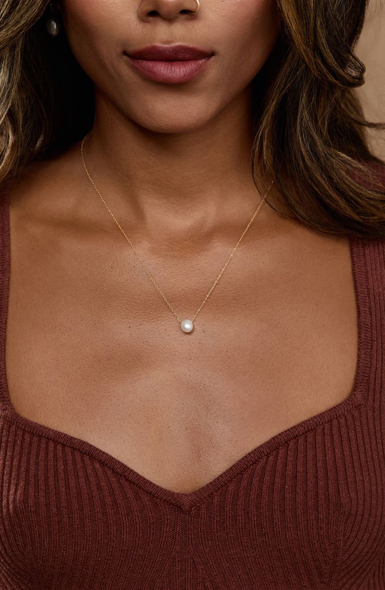 Set & Stones Margot Freshwater Pearl Pendant Necklace, Alternate, color, Gold