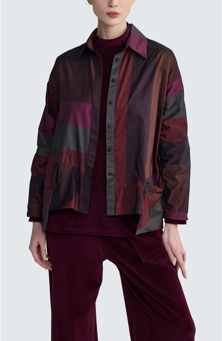 LUUKAA Vivienne Asymmetrical Shirt, Main, color, Dark Scarlet