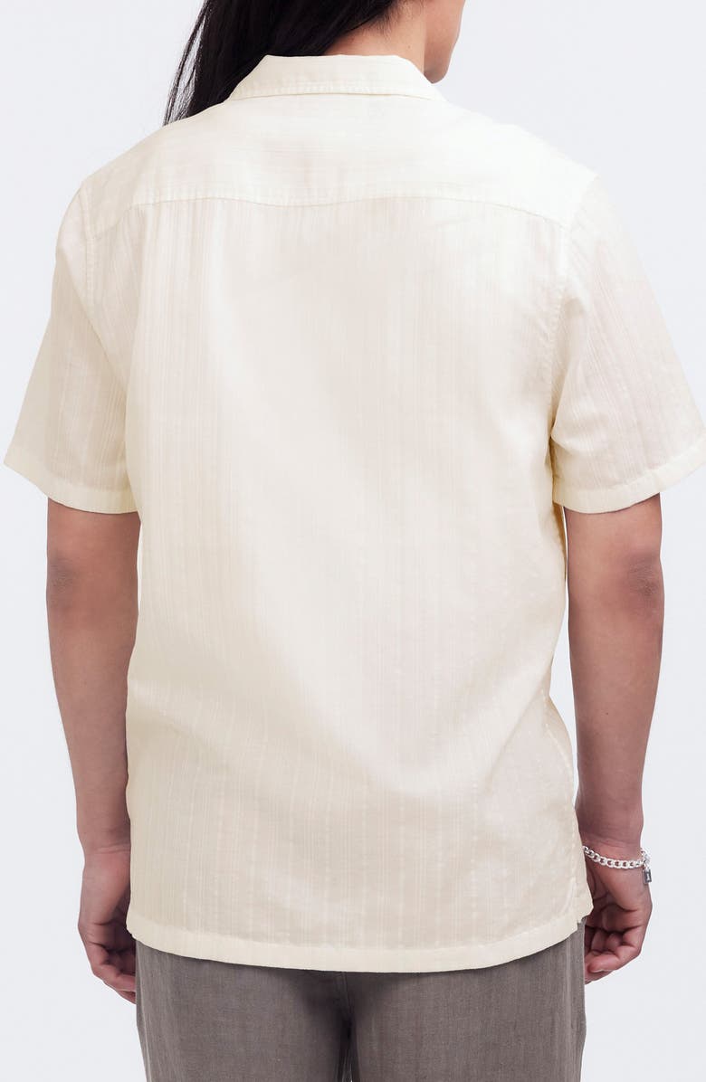 Madewell Easy Stripe Cotton Camp Shirt, Alternate, color, Lighthouse