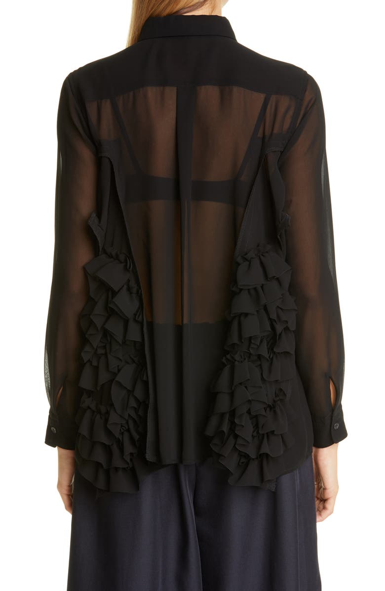 Comme des Garçons Georgette Shirt, Alternate, color, 