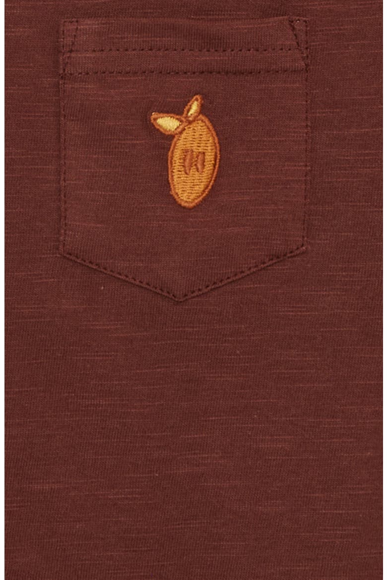Kids' Coconut Shell Organic Cotton Pocket T-Shirt, Alternate, color, BROWN