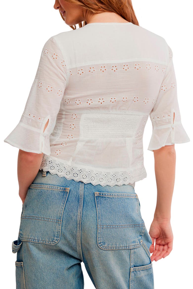 Salone Eyelet Top, Alternate, color, CLEAN IVORY