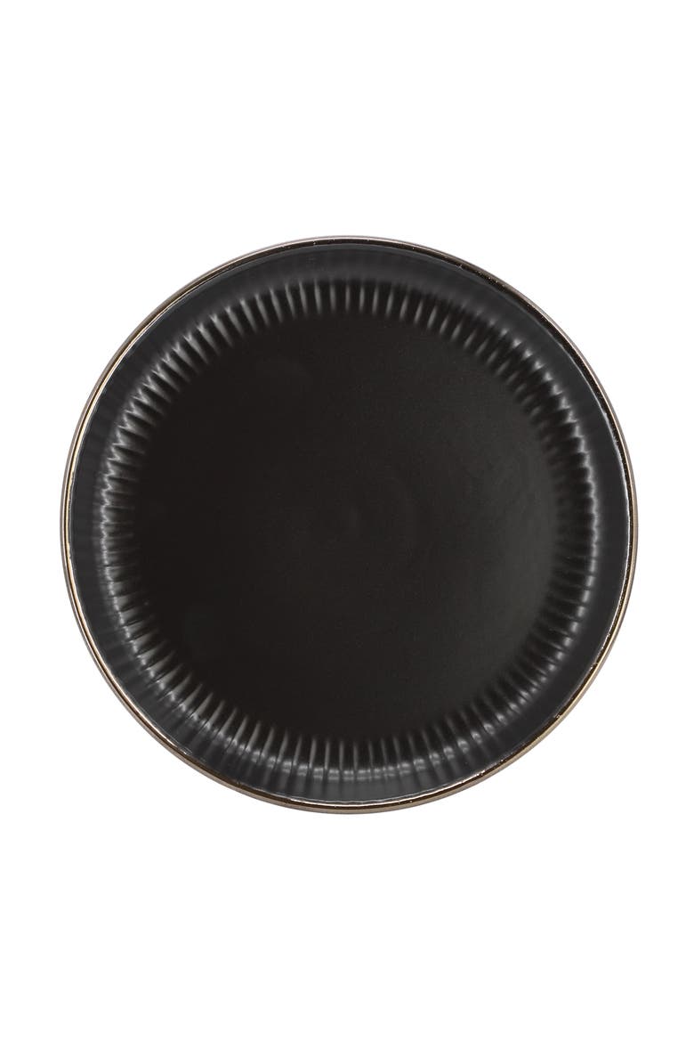 Leo 16 Piece Stoneware Dinnerware Set, Alternate, color, Black