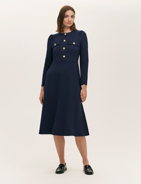 Gilly Ponte Jersey Midi Dress