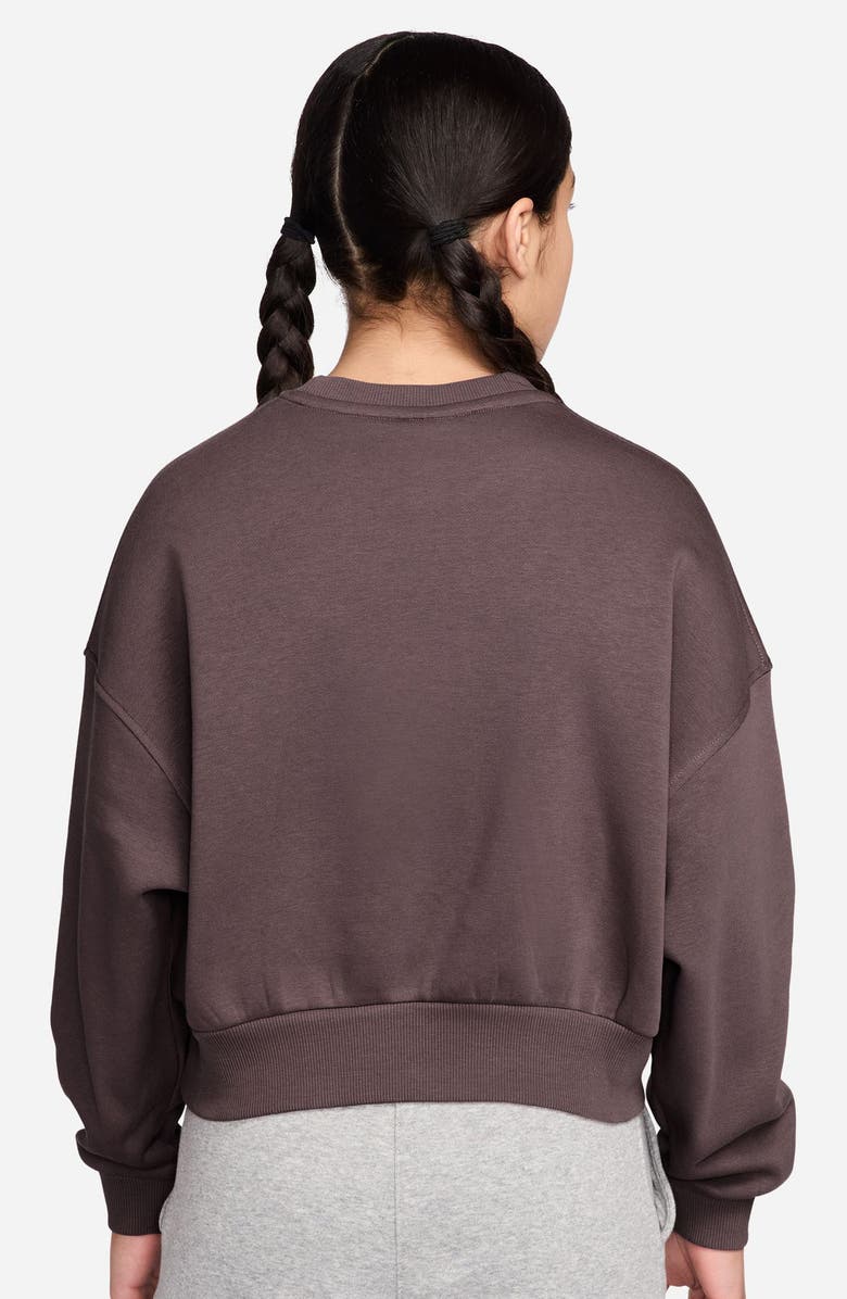 Nike Kids' Sportswear Club Fleece Crewneck Sweatshirt, Alternate, color, Tattoo/ Tattoo/ White