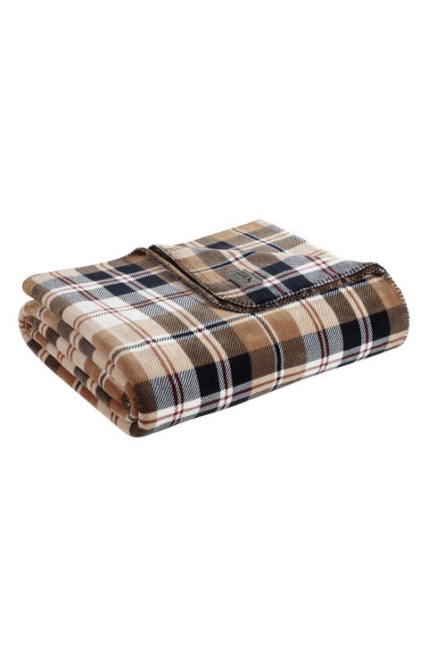Trailhead Plaid Reversible Fleece Blanket