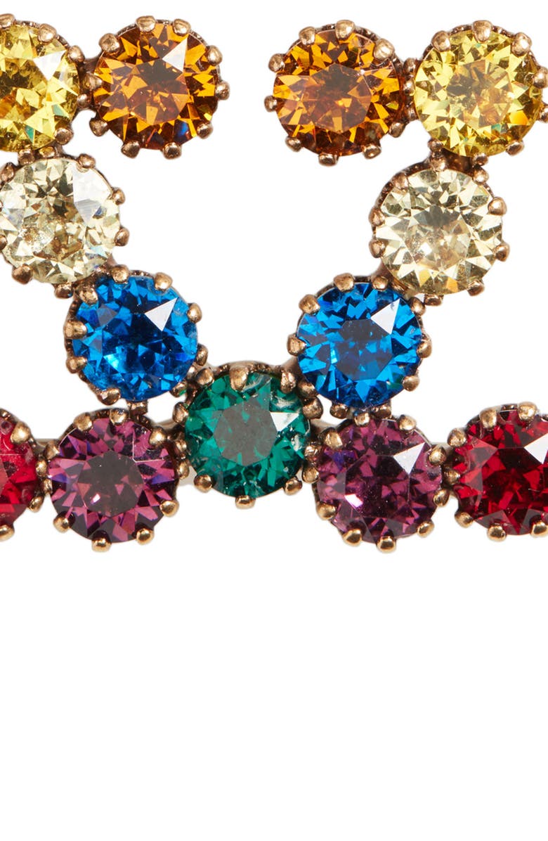Gucci Interlocking-G Crystal Barrette, Alternate, color,