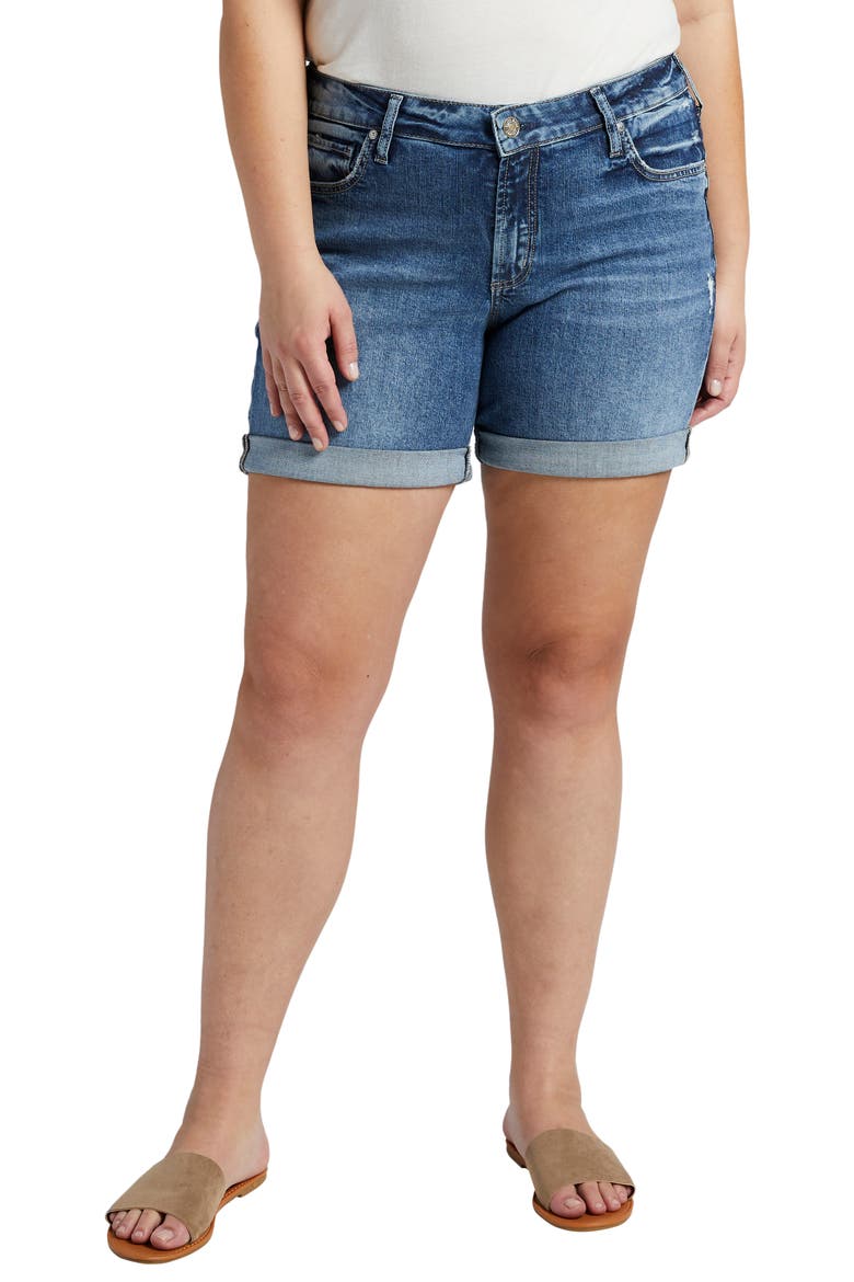 Boyfriend Jean Shorts, Main, color, INDIGO