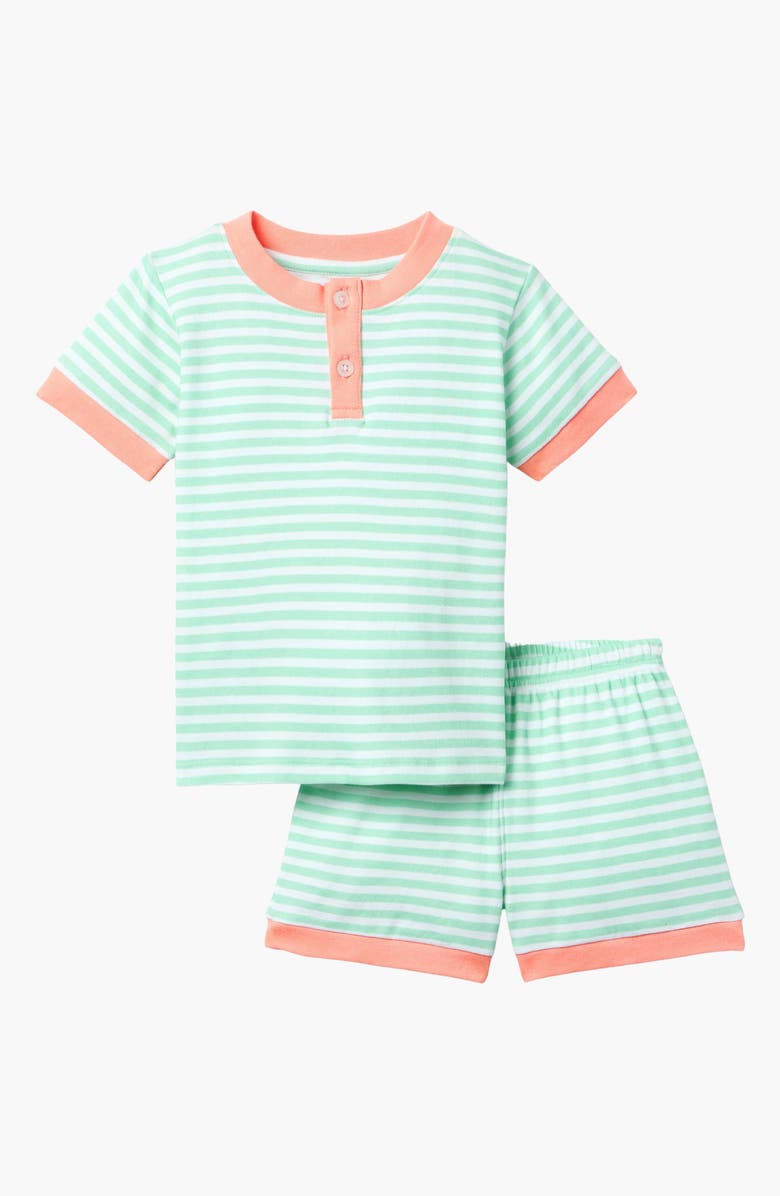 Little Paper Kids Frankie PJ Set, Main, color, Mint Stripe