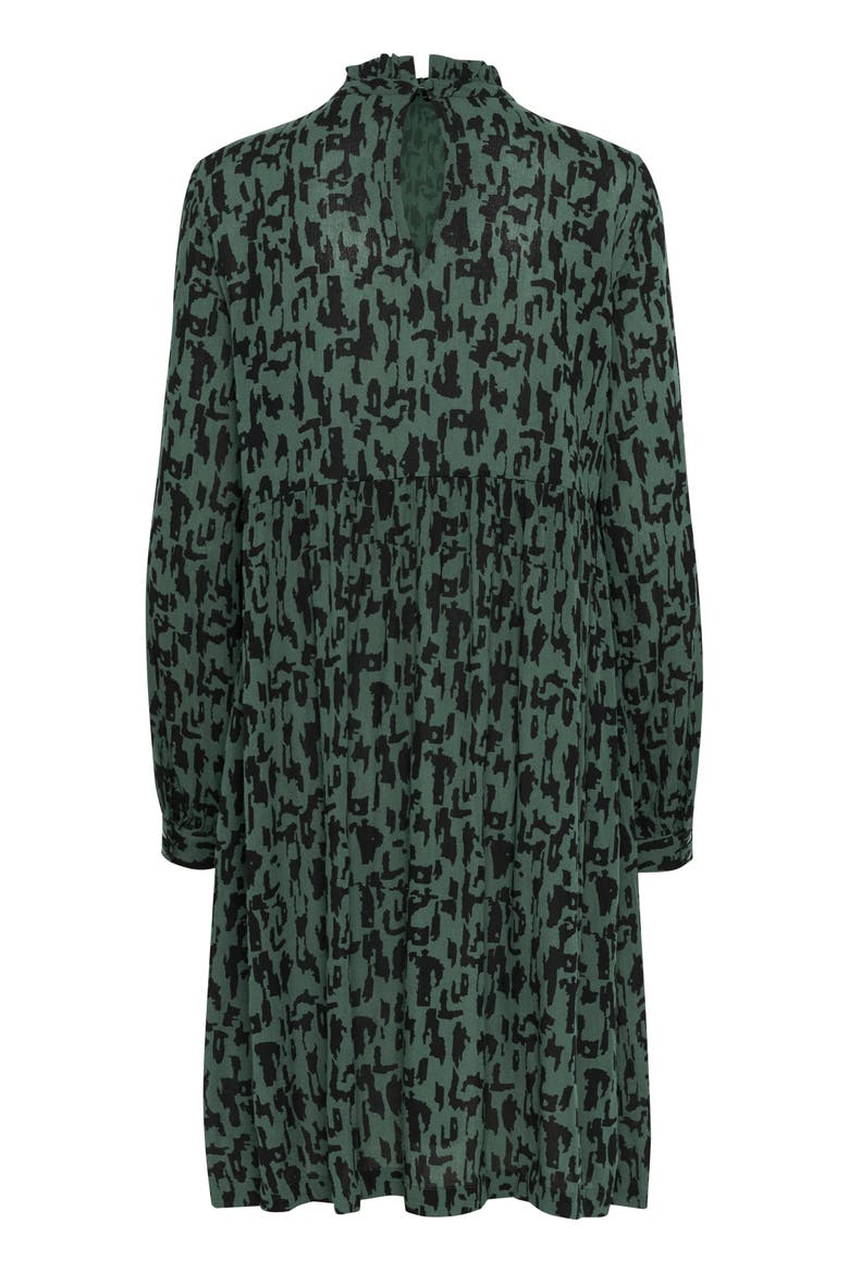 KAluna Above The Knee High Neck Dress, Alternate, color, Green/Black Graphic