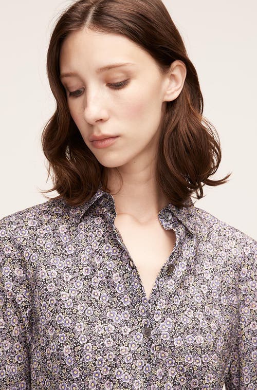 REBECCA TAYLOR REBECCA TAYLOR VIOLET FLEUR SILK BLOUSE