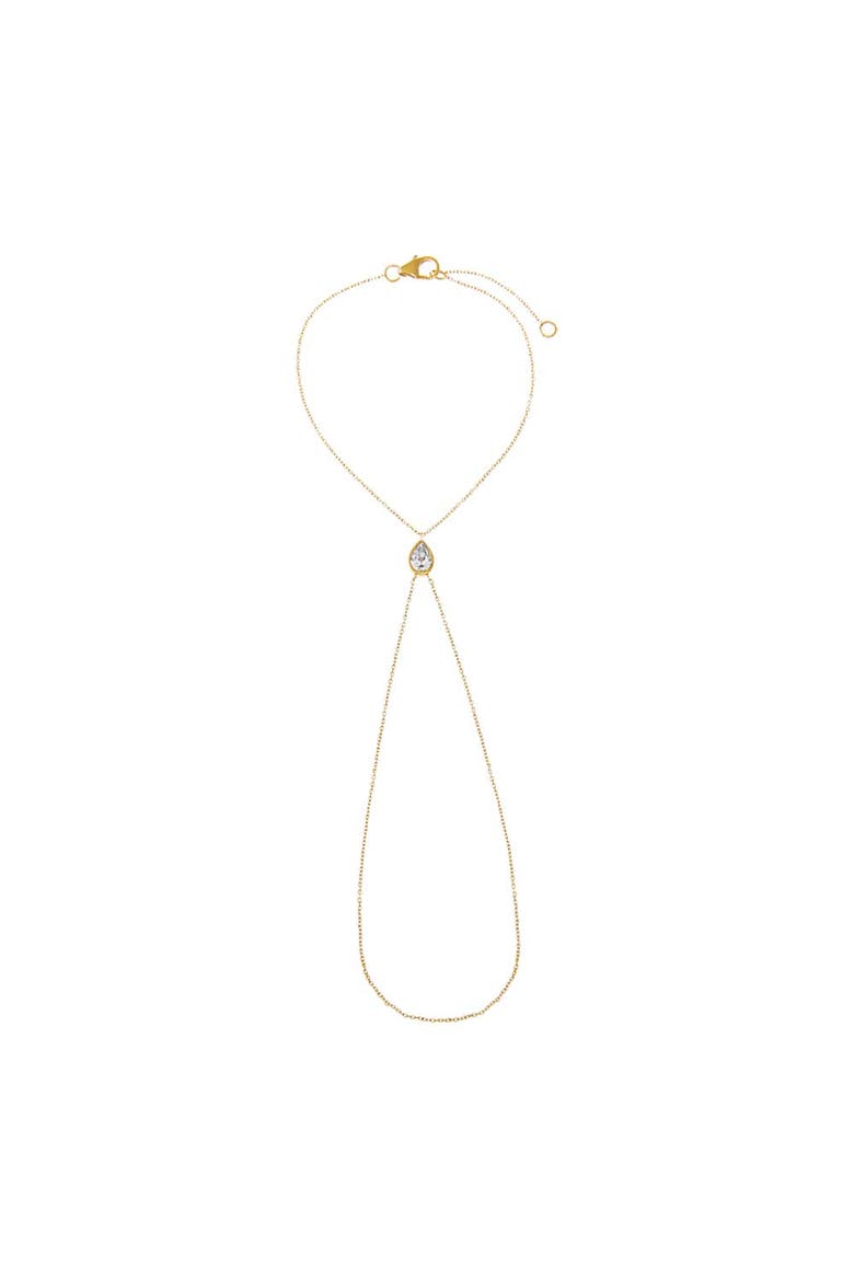 Lab Grown Diamond Pear Bezel Chain Bracelet 14K, Alternate, color, 14K Gold