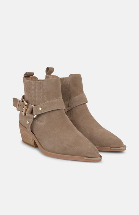 Flat Buckle Ankle Boot