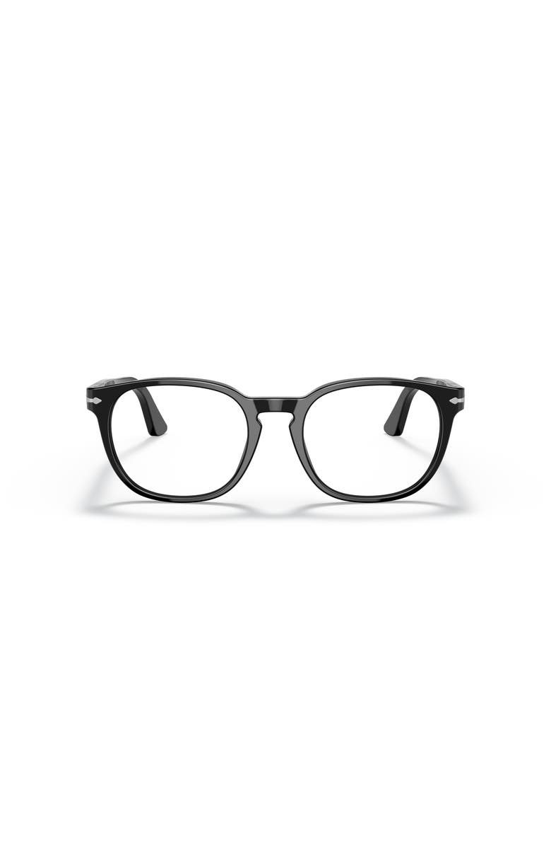 Persol 52mm Round optical glasses, Alternate, color, Black
