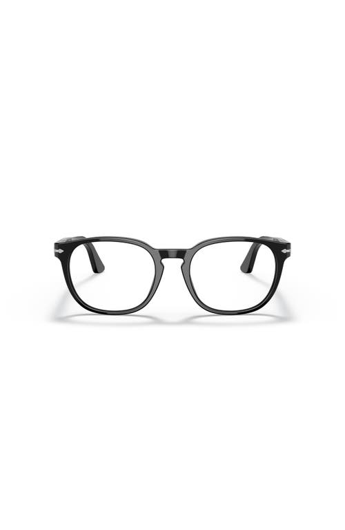 Persol 52mm Round Optical Glasses In Black