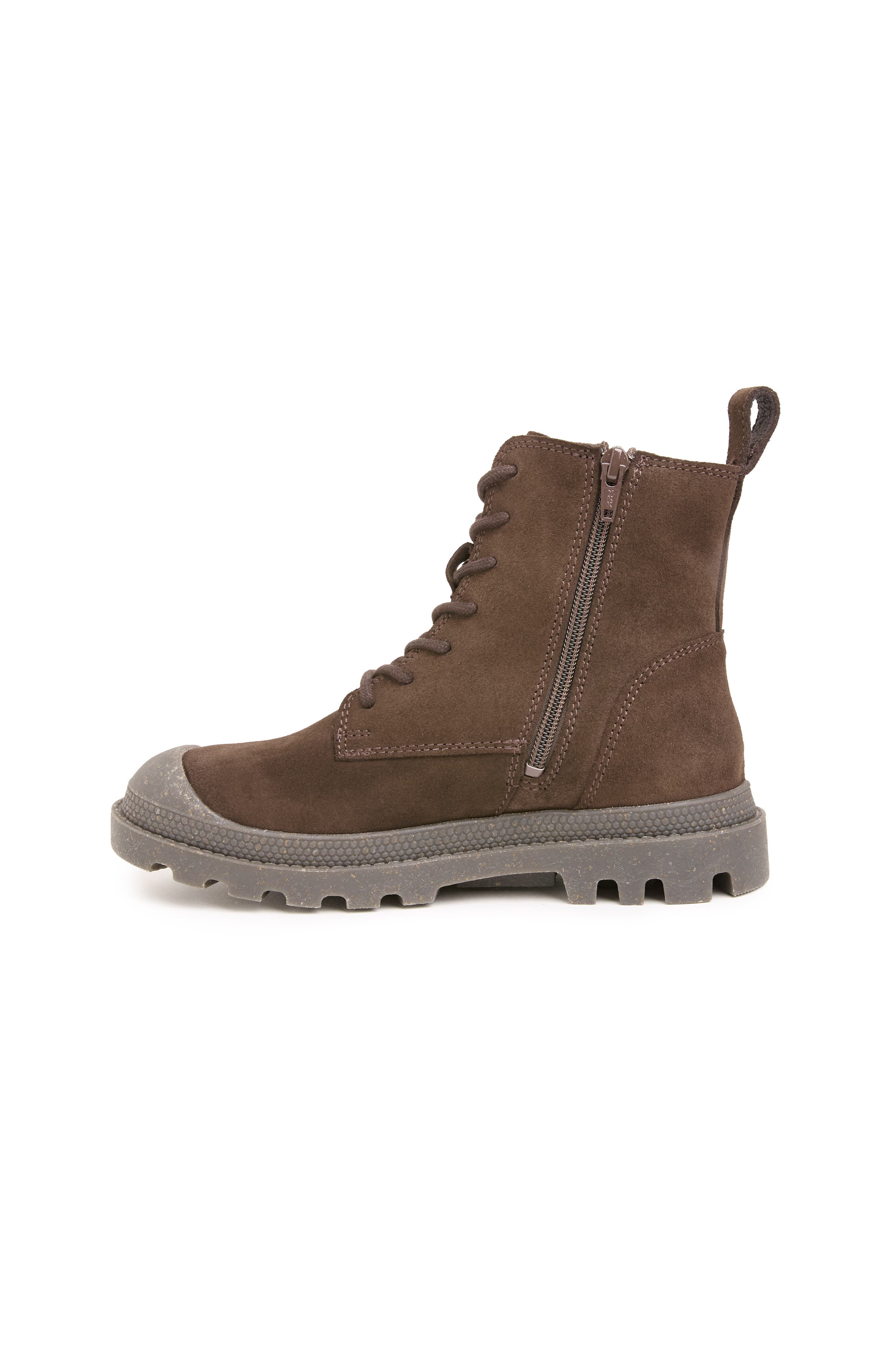 Toe Cap Lace Up Boot, Alternate, color, Chocolate