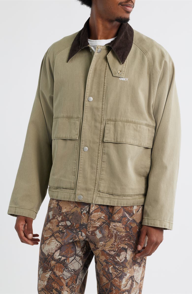 Obey Caden Insulated Cotton Twill Work Jacket, Alternate, color, Mermaid Faded Wash