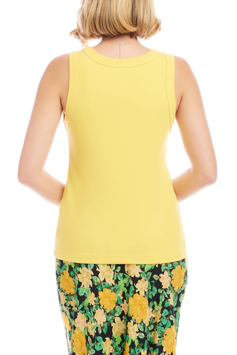 Scoop Neck Rib Tank, Alternate, color, LEMON