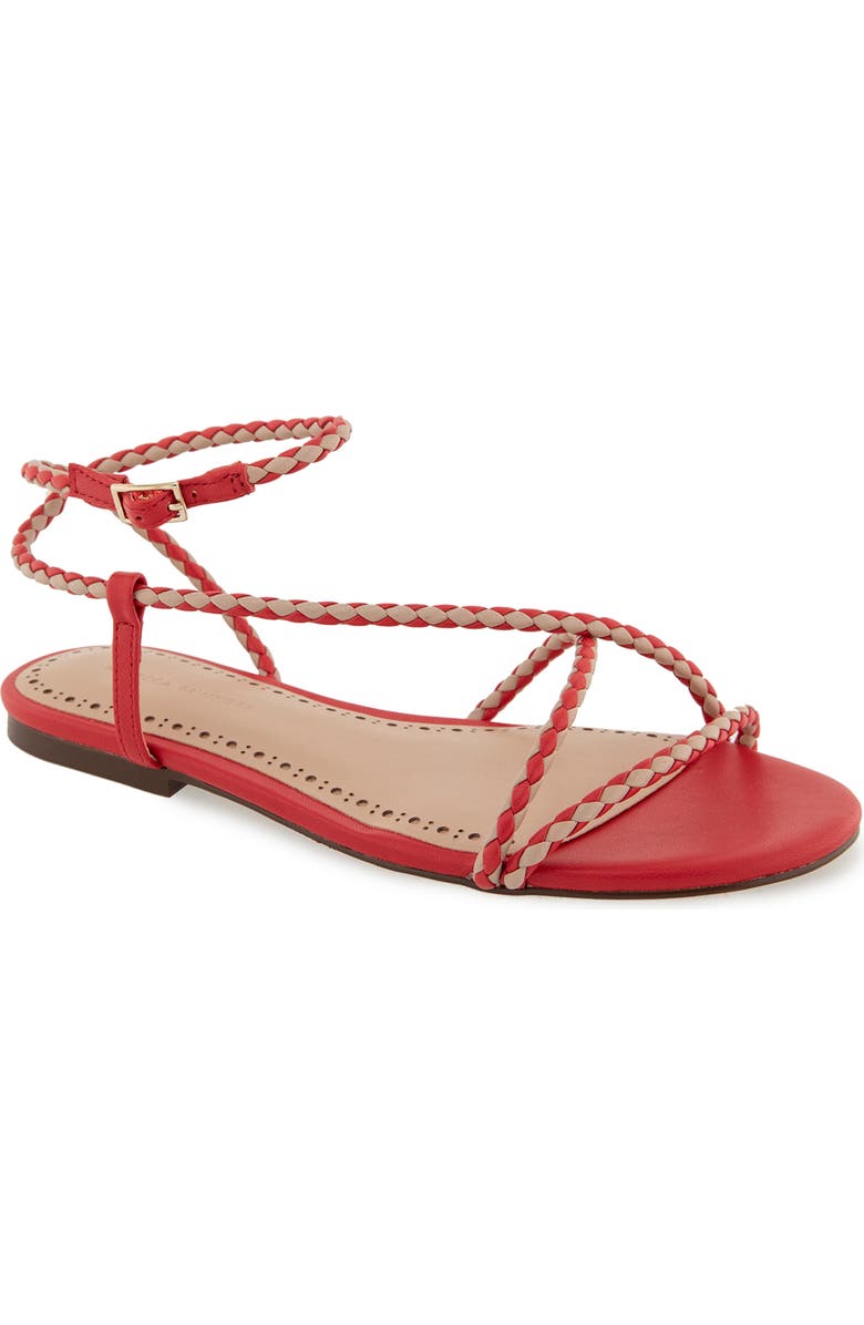 Rebecca Minkoff Ayla Ankle Strap Sandal, Main, color, Red/ Nude