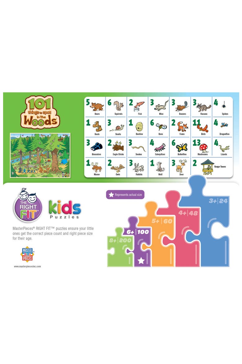 101 Things to Spot Woods 100pc Puzzle, Alternate, color, Multicolor
