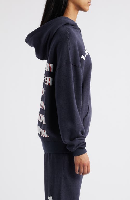 Boys Lie 1-800 Heart Racer Hoodie In Navy