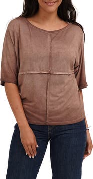 CYRUS Checkboard Stitch Jersey Top