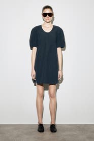 COS Puff-sleeve Cotton Mini Dress