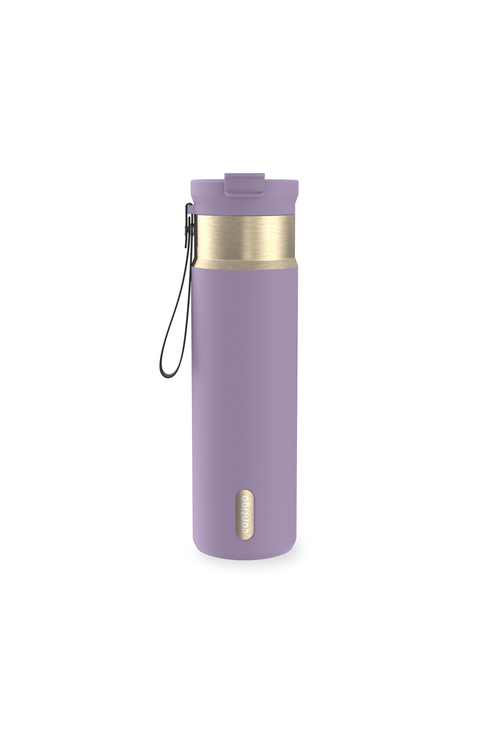 DualSip 24 oz Insulated Bottle with Carrying Strap and 2-Way Lid