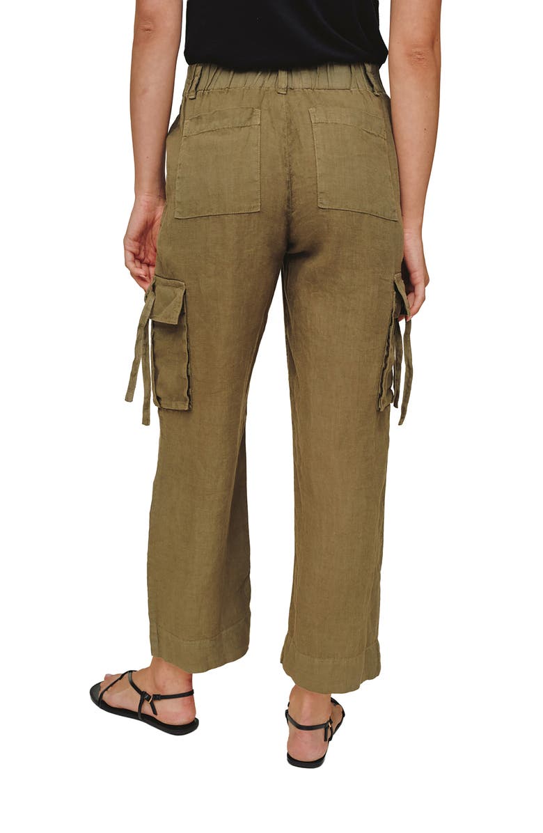 Bella Dahl Cargo Ties Ankle Linen Pants, Alternate, color, 