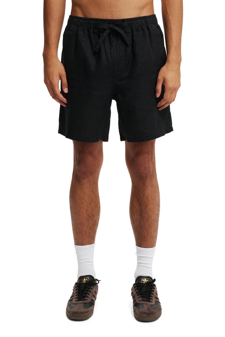 Men's Linen Easy Short, Main, color, Black