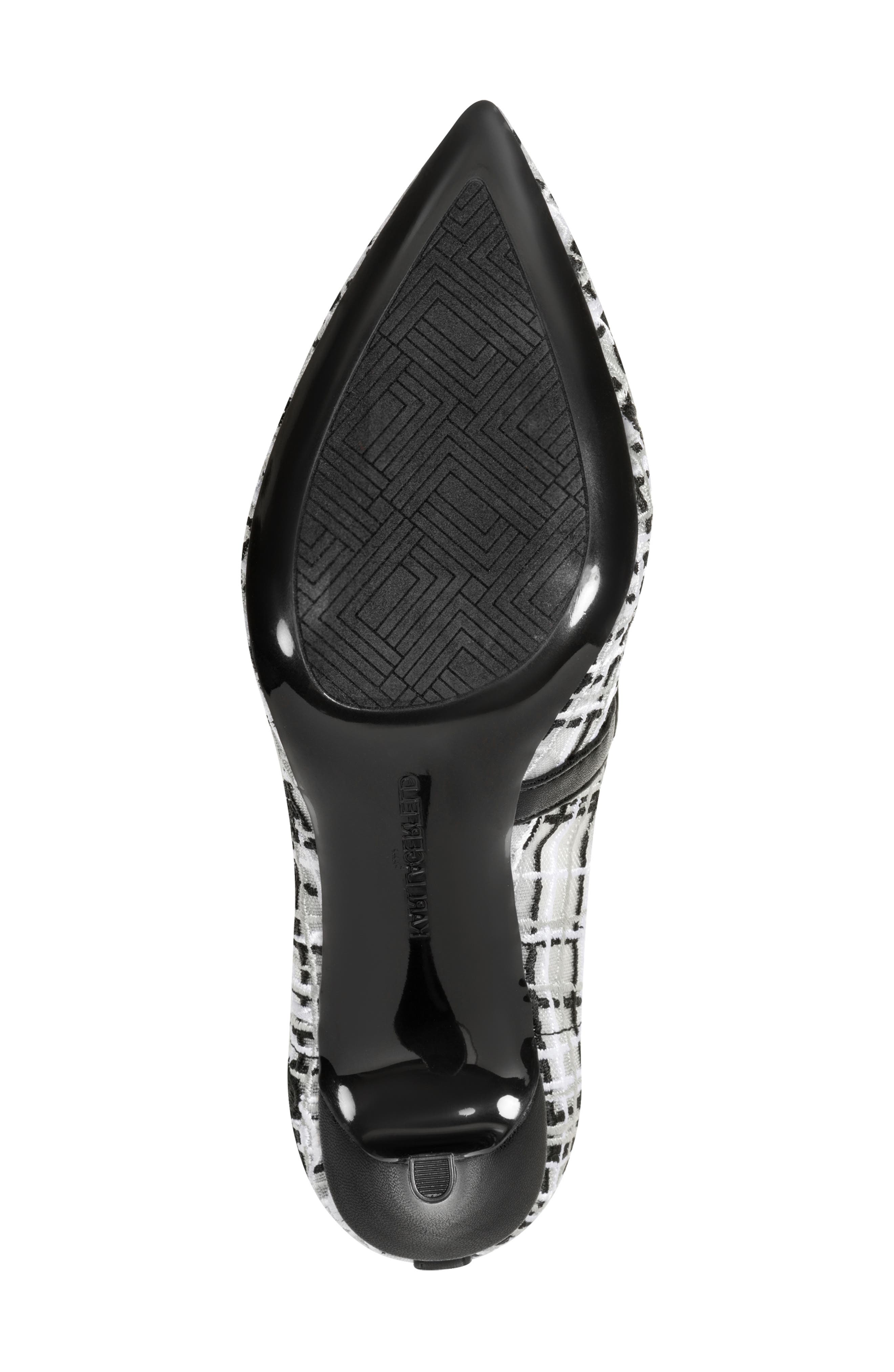 KARL LAGERFELD Royale Whimsy Pointed Toe Pump, Alternate, color, Black Multi