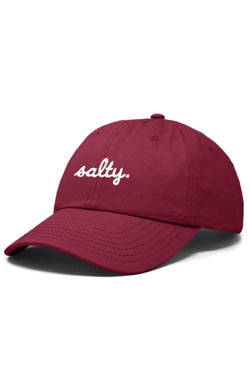 Dalix Salty Embroidered Everyday Hat In Maroon