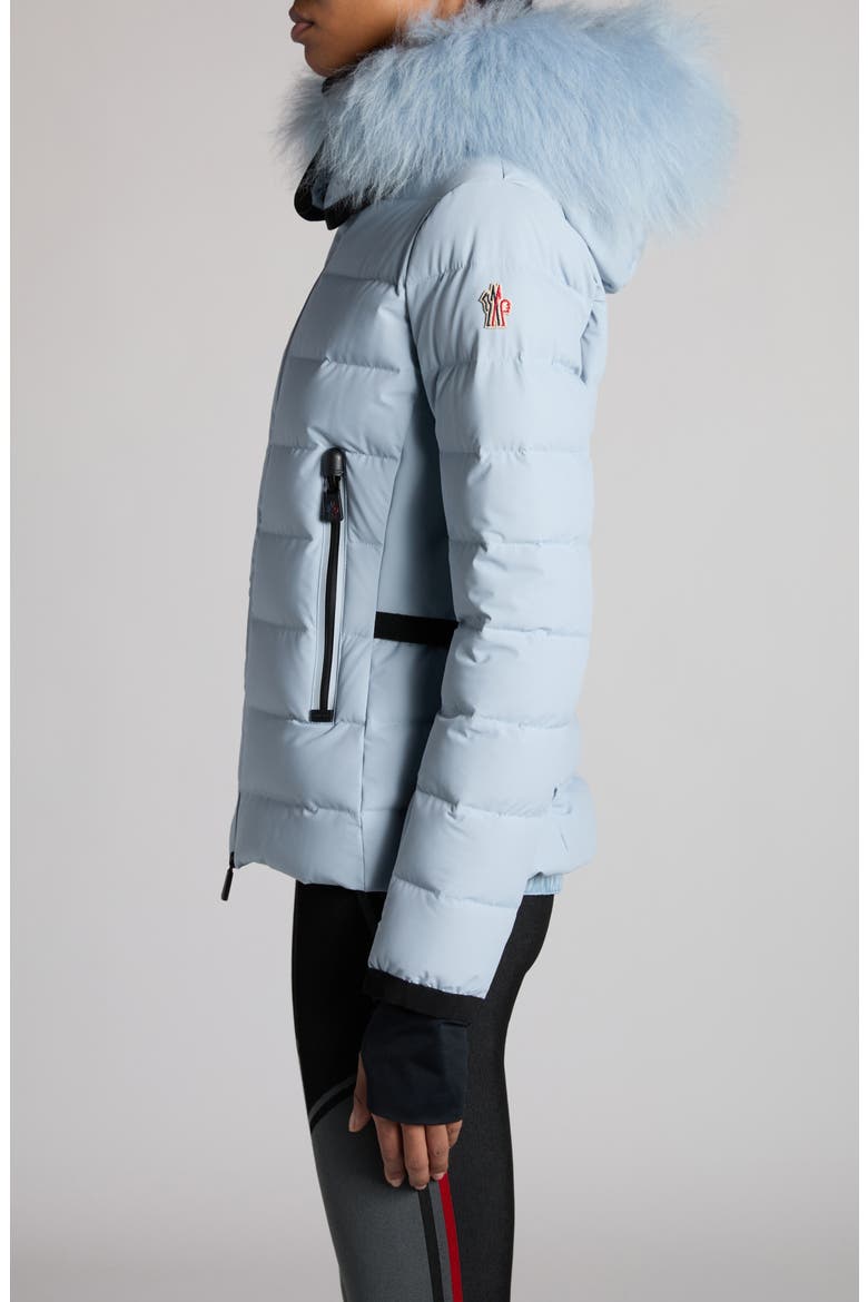 Lamoura Fitted Down Ski Jacket with Removable Shearling Trim, Alternate, color, ASTRO