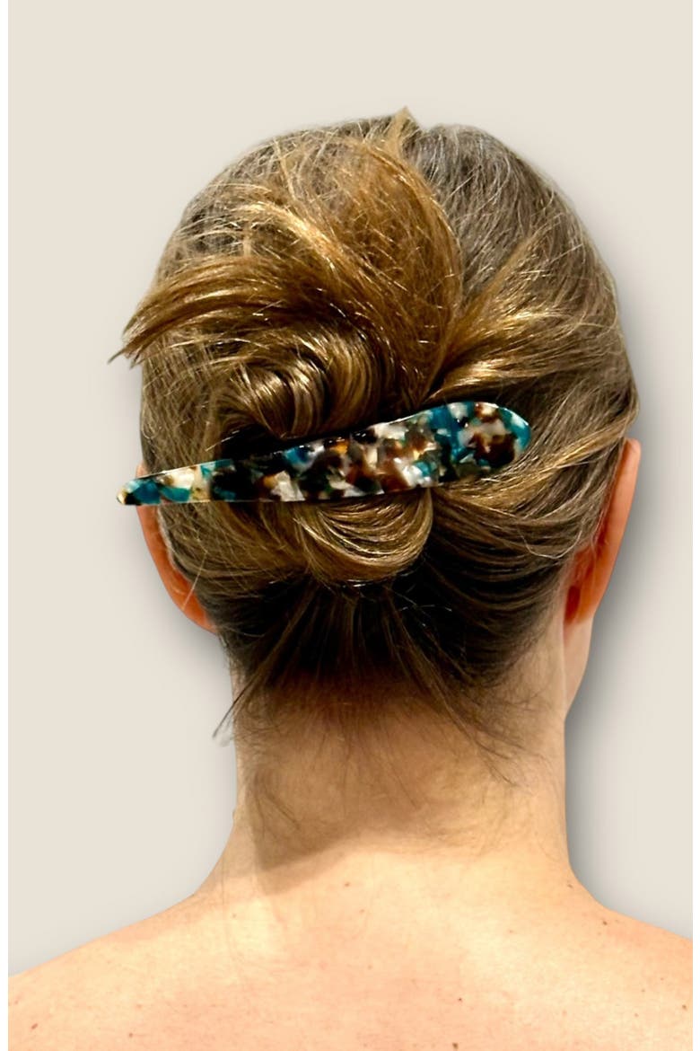 Star Clip, Alternate, color, AQUA BROWN