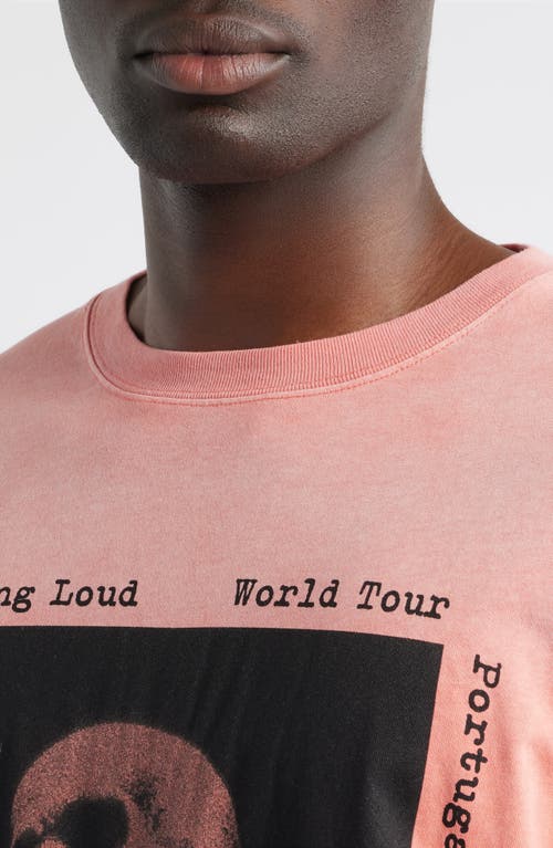 Rolling Loud World Tour Poster Cotton Graphic T-shirt In Pink