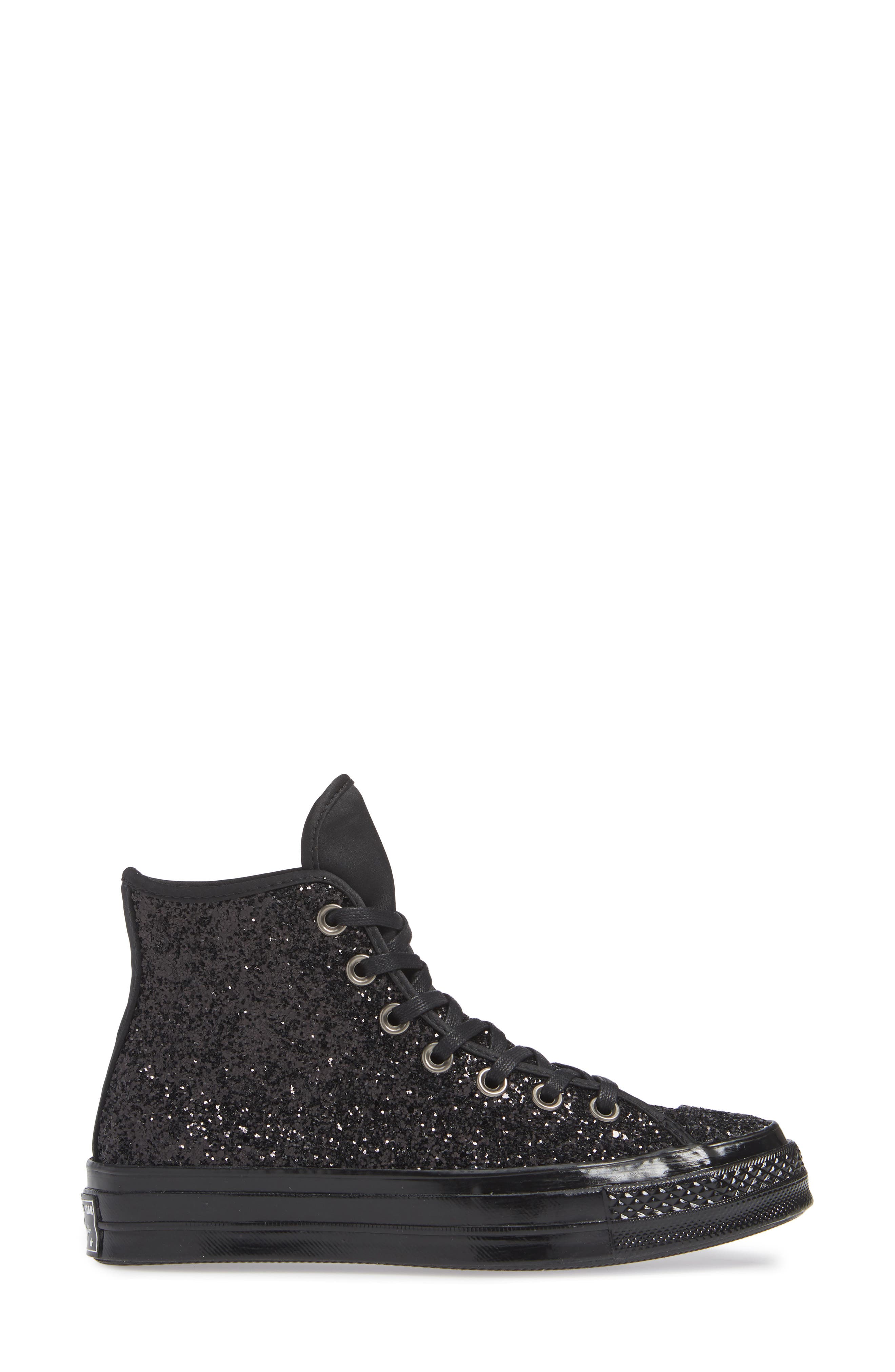 Converse Chuck Taylor<sup>®</sup> All Star<sup>®</sup> Glitter High Top Sneaker, Alternate, color, 