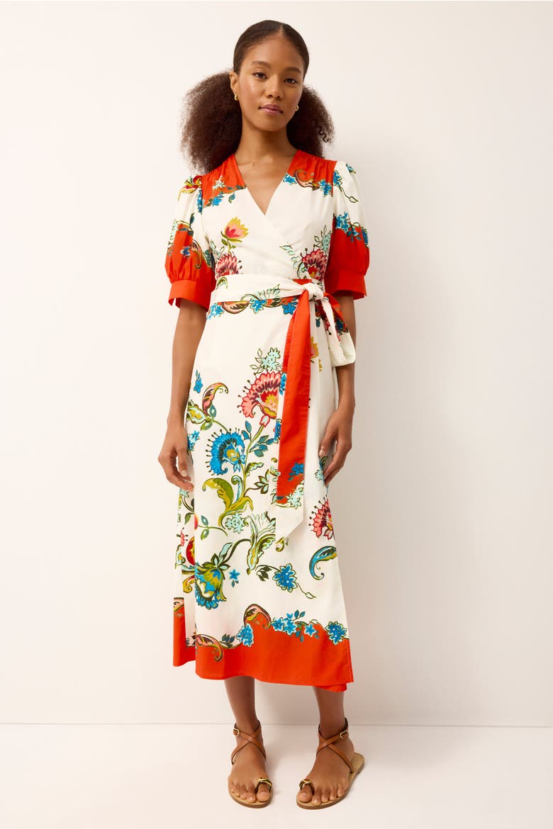 Rita Wrap Dress, Alternate, color, Cartagena