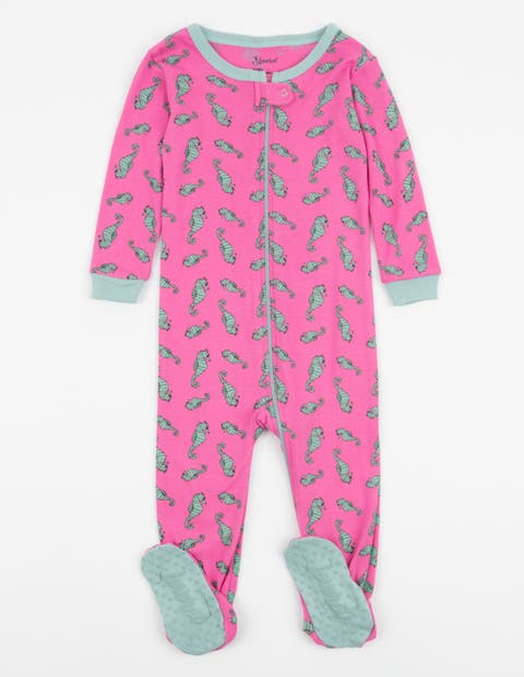 Kids Cotton Footed Printed Pajamas, Animal, Holiday & Fun Prints (Toddler, Little Kid & Big Kid)