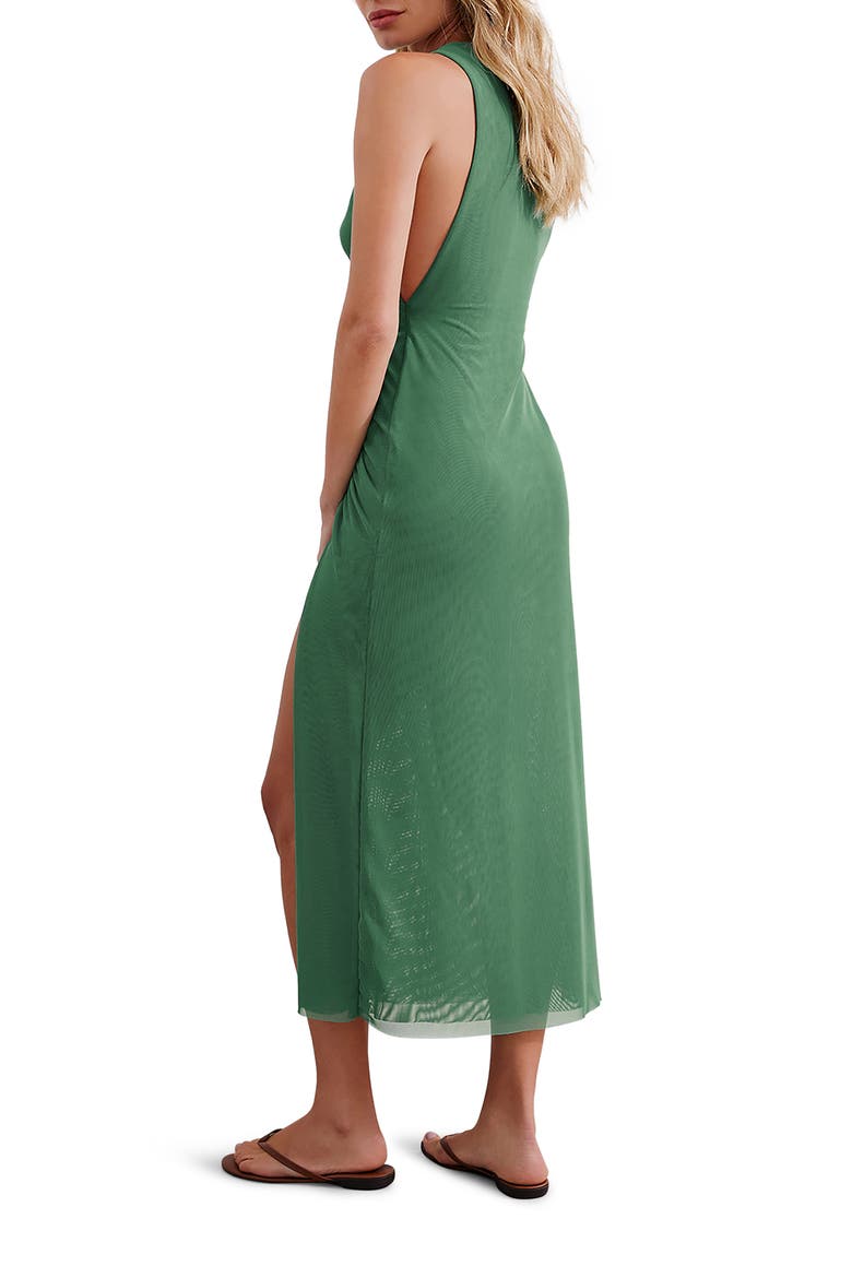 Getty Solid Cover-Up Dress, Alternate, color, GREEN